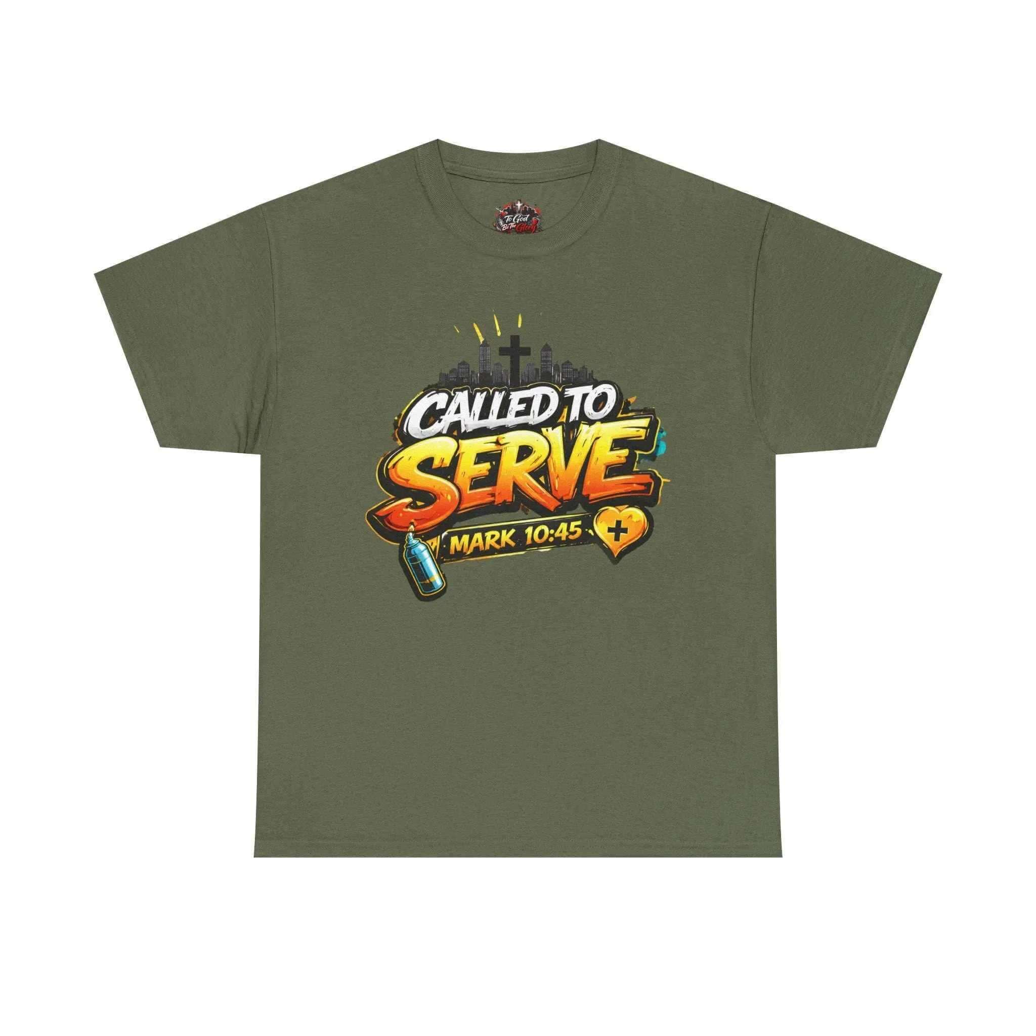 Called To Serve Tee Religious soft T-Shirt Printify Military Green S