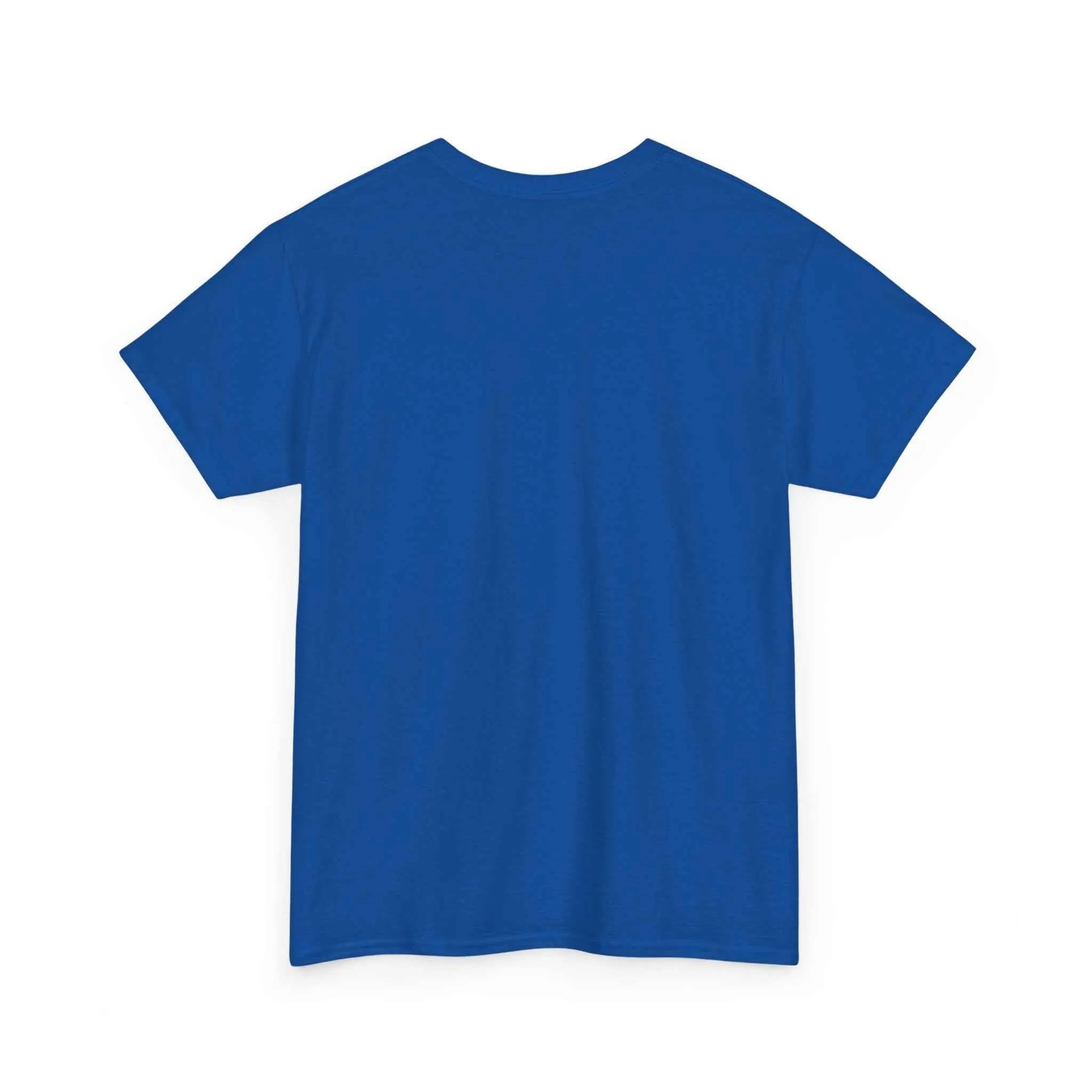 Pray Hard Tee — Urban Streetwear Christian Graphic T-Shirt in vibrant blue color, showcasing the back view of the t-shirt.