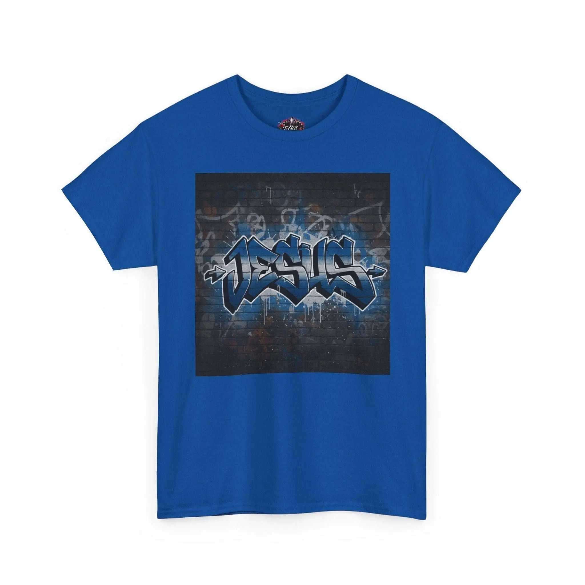 Graffiti Style Jesus Religious Tee T-Shirt Printify