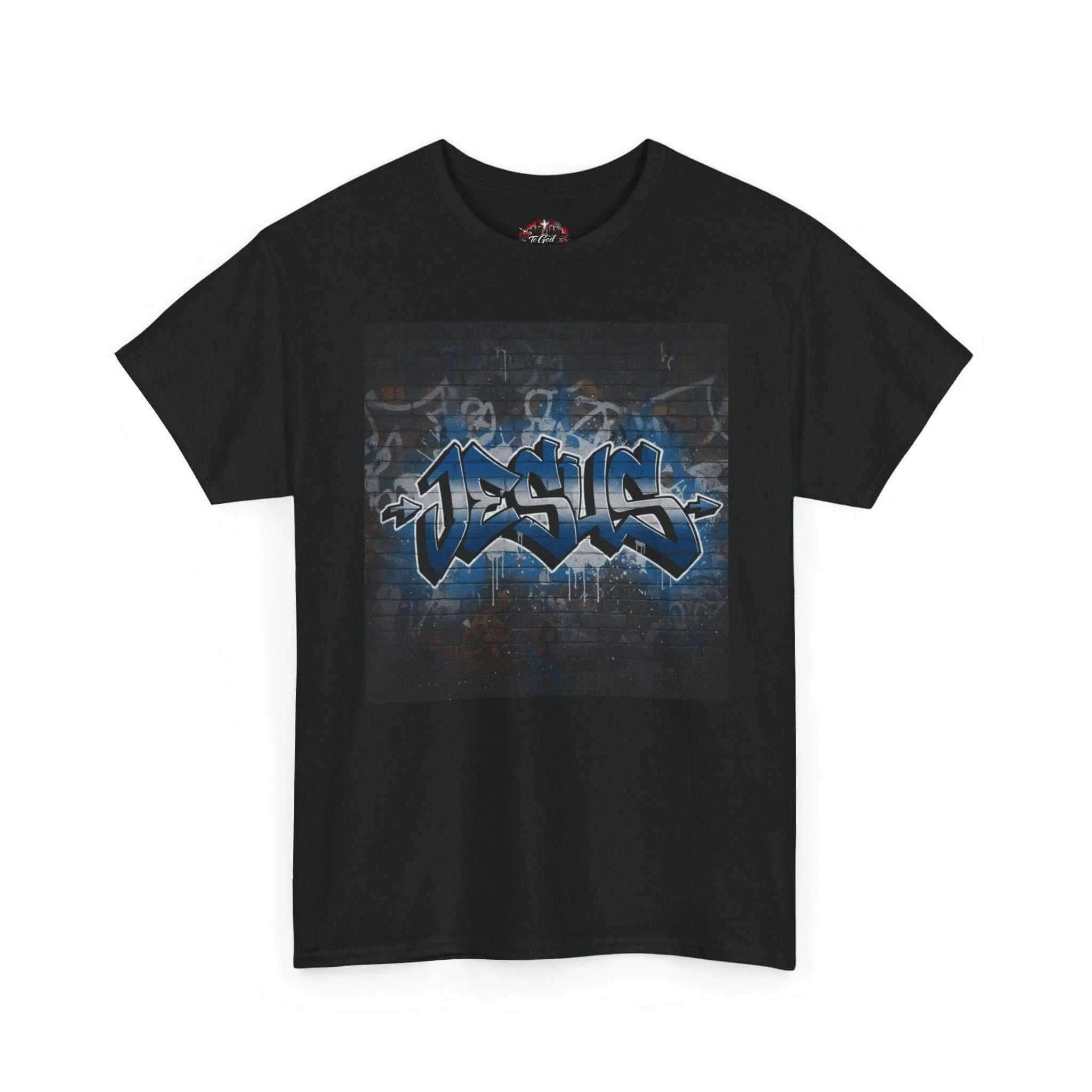 Graffiti Style Jesus Religious Tee T-Shirt Printify