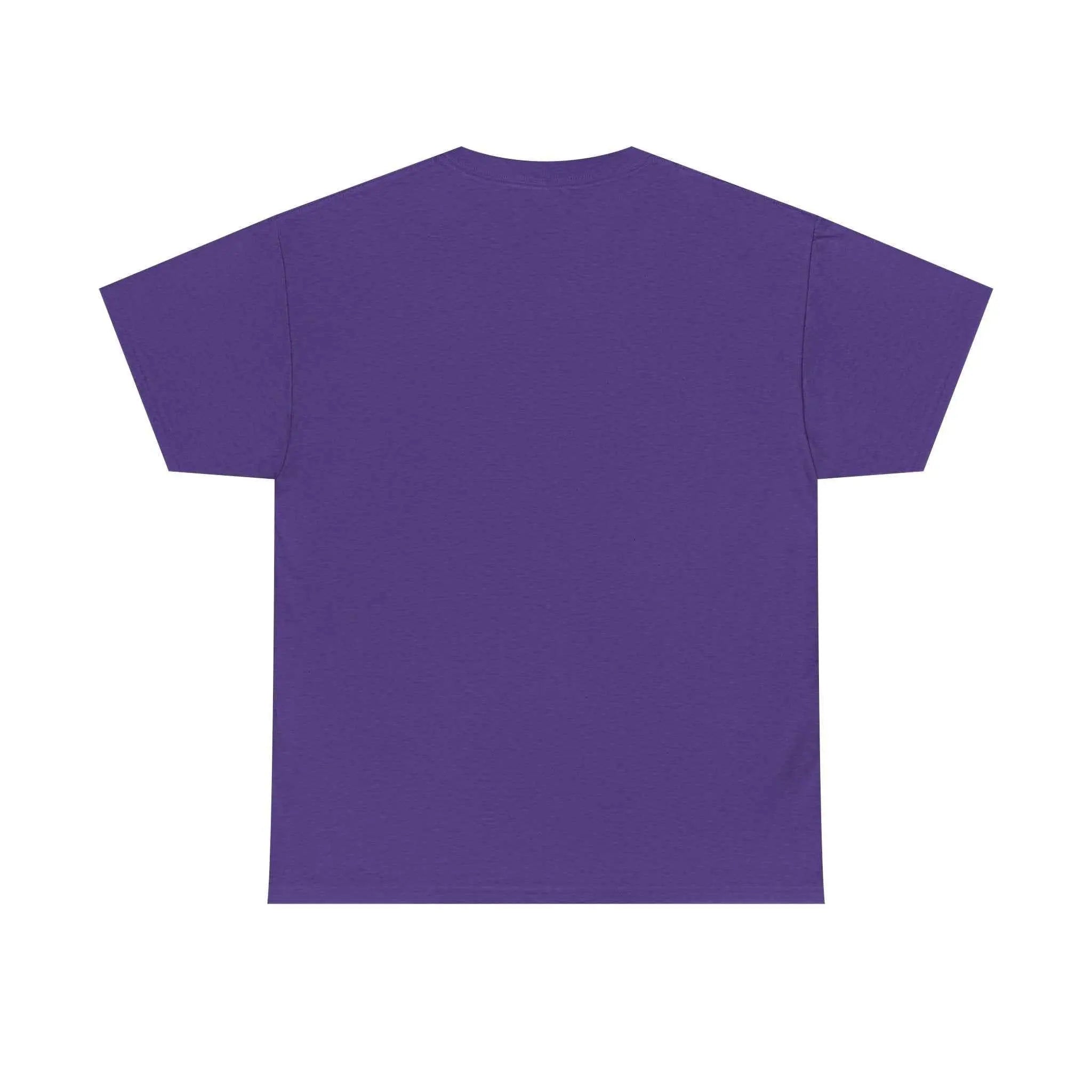 Back view of the Hard fought Hallelujah Tee religious in purple color.