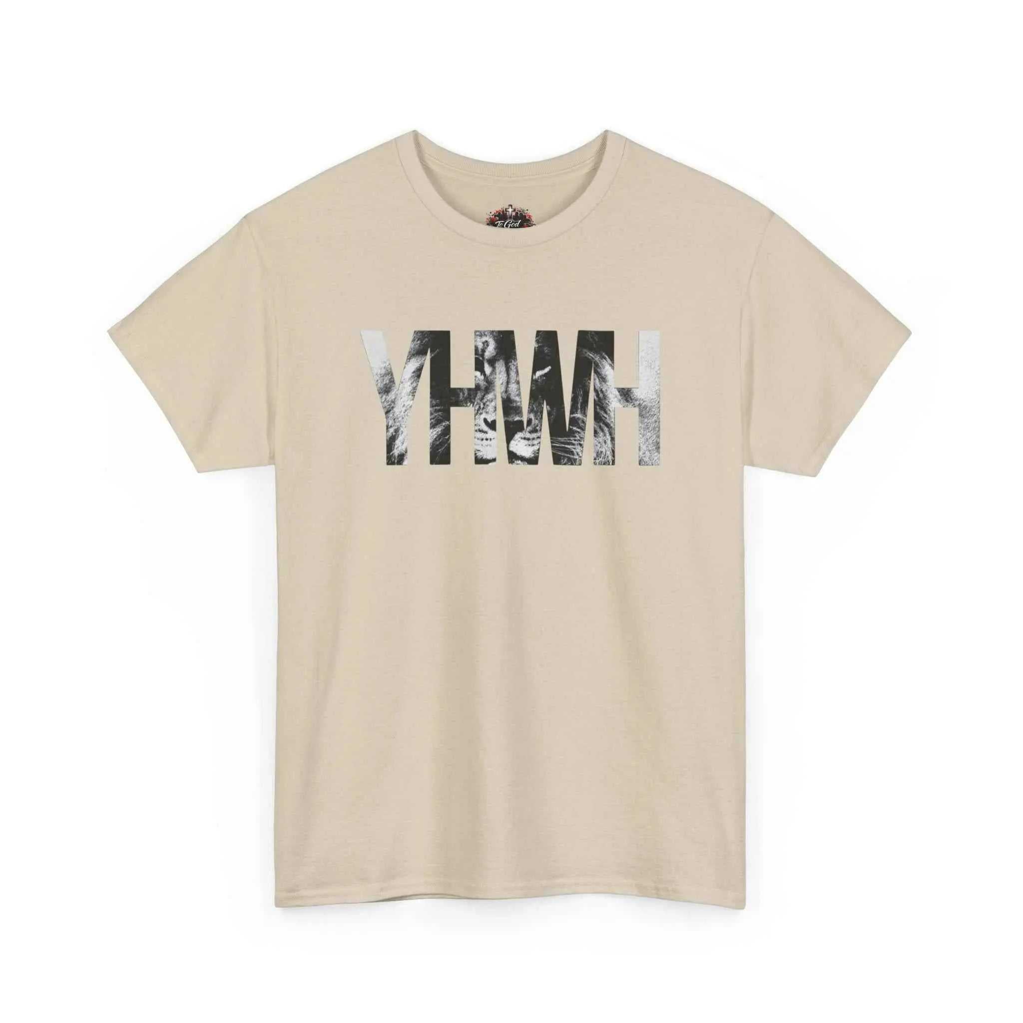 YHWH Marble Text T-Shirt — Minimalist Religious Faith Tee T-Shirt Printify