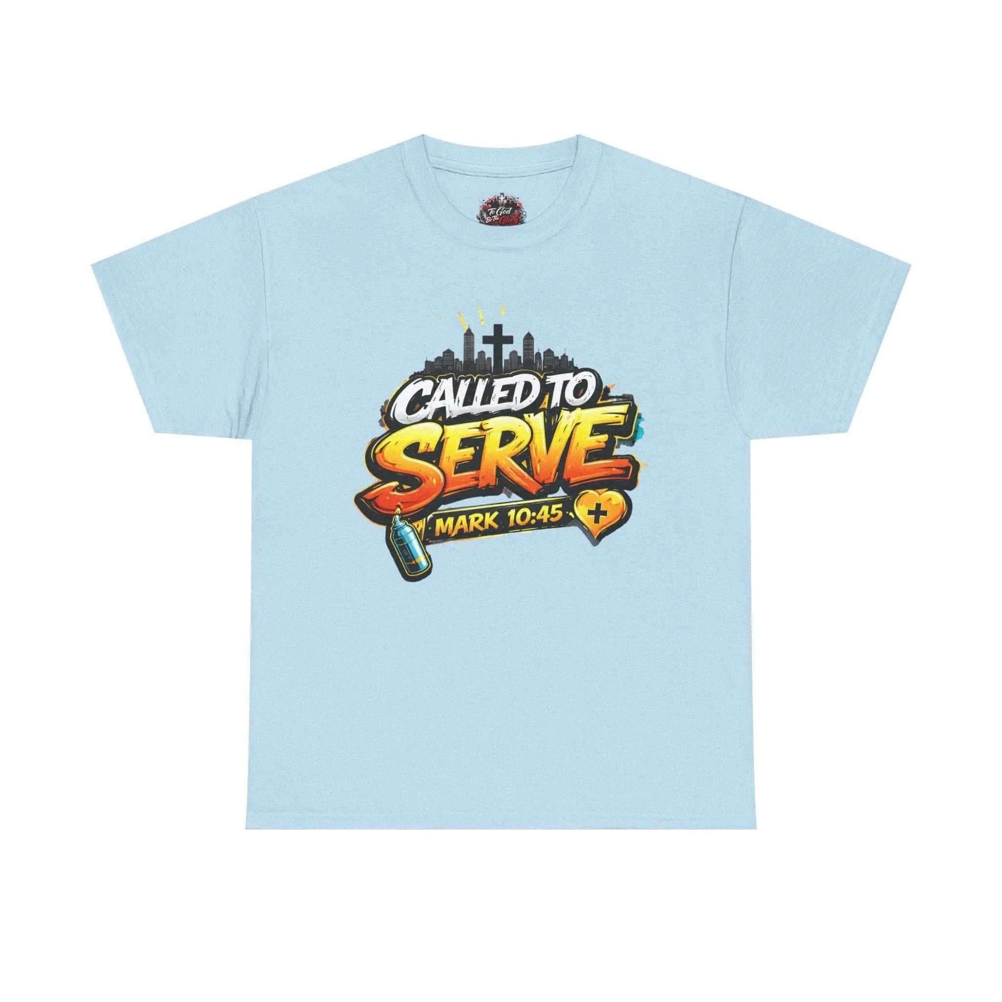 Called To Serve Tee Religious soft T-Shirt Printify Light Blue S