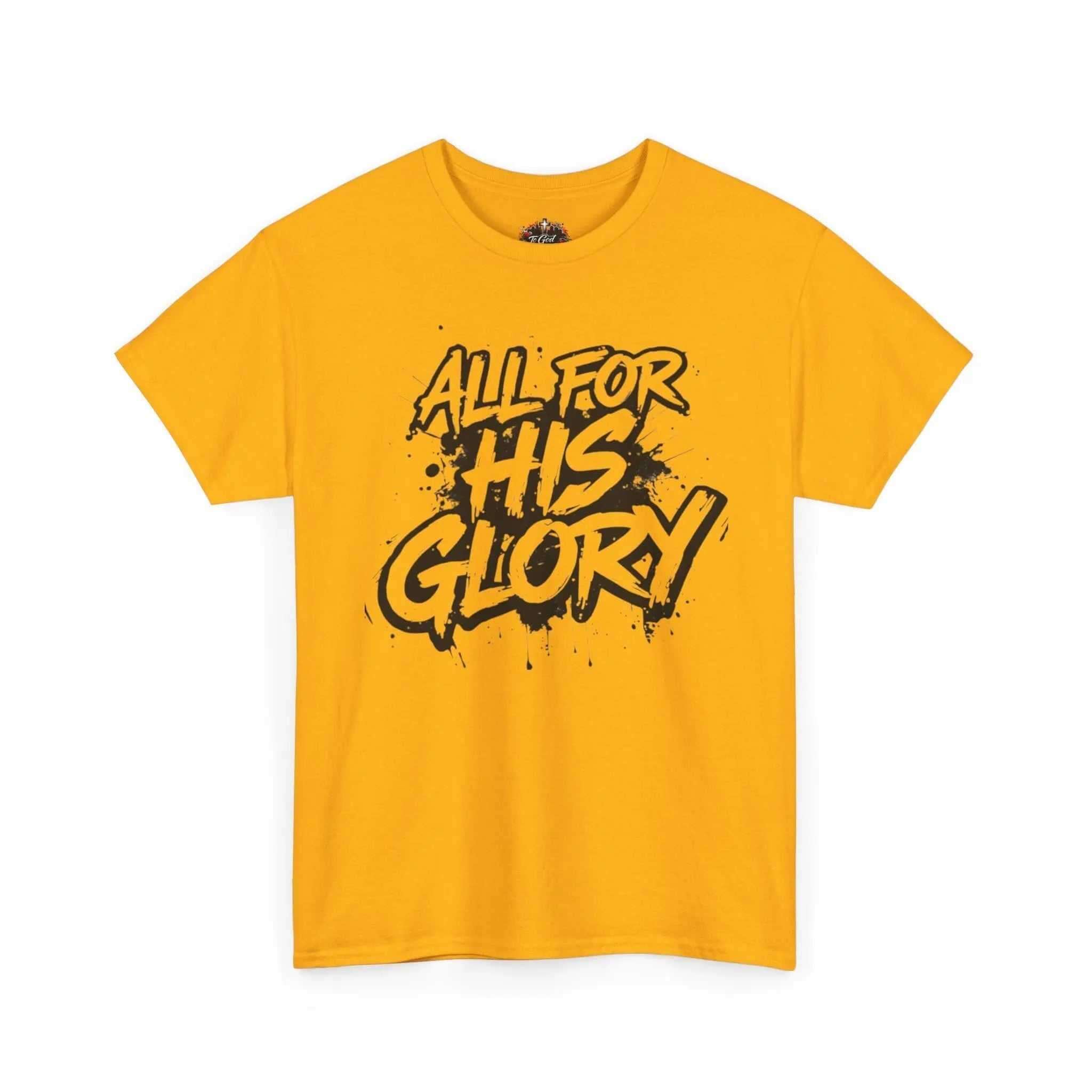 All For His Glory TShirt — Christian Faith Graphic Tee T-Shirt Printify