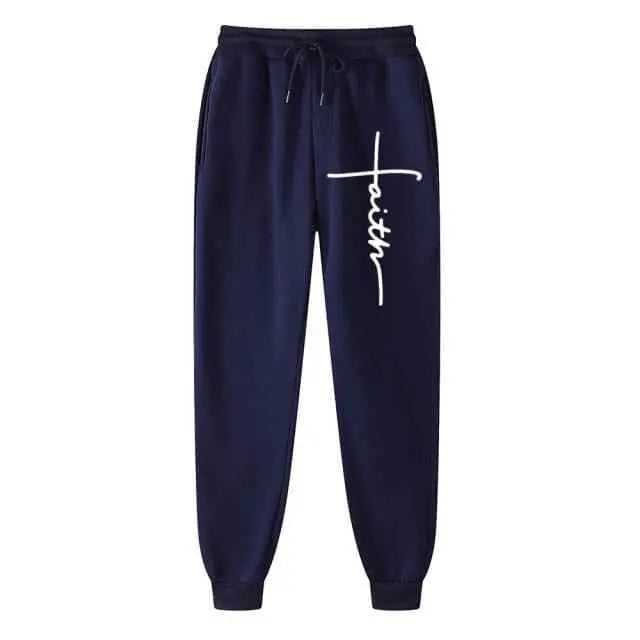 Christian Apparel Faith Sweatpants sweats To God be The Glory Creations Navy Blue S Unisex