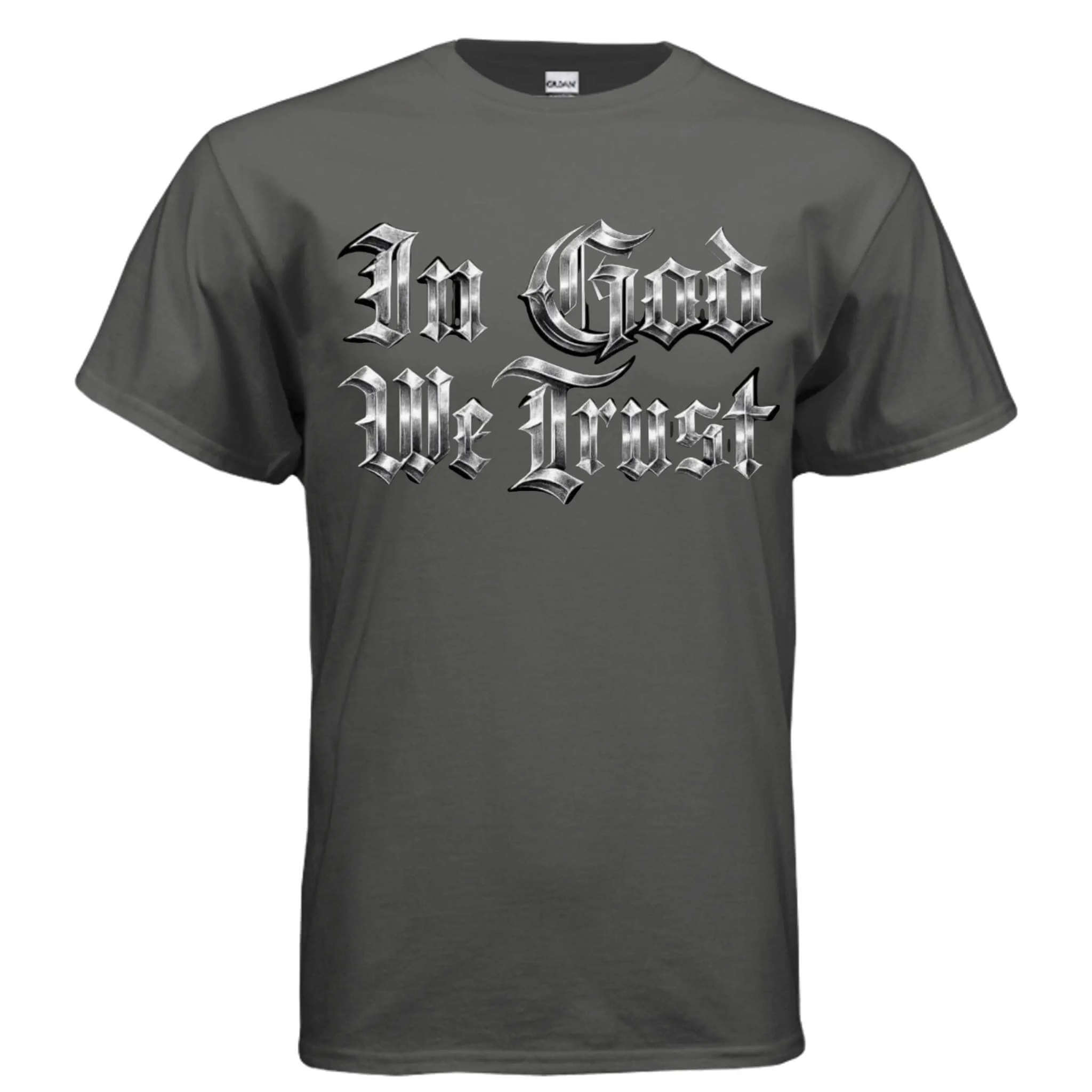 In God we trust T-Shirt To God be The Glory Creations CHARCOAL S