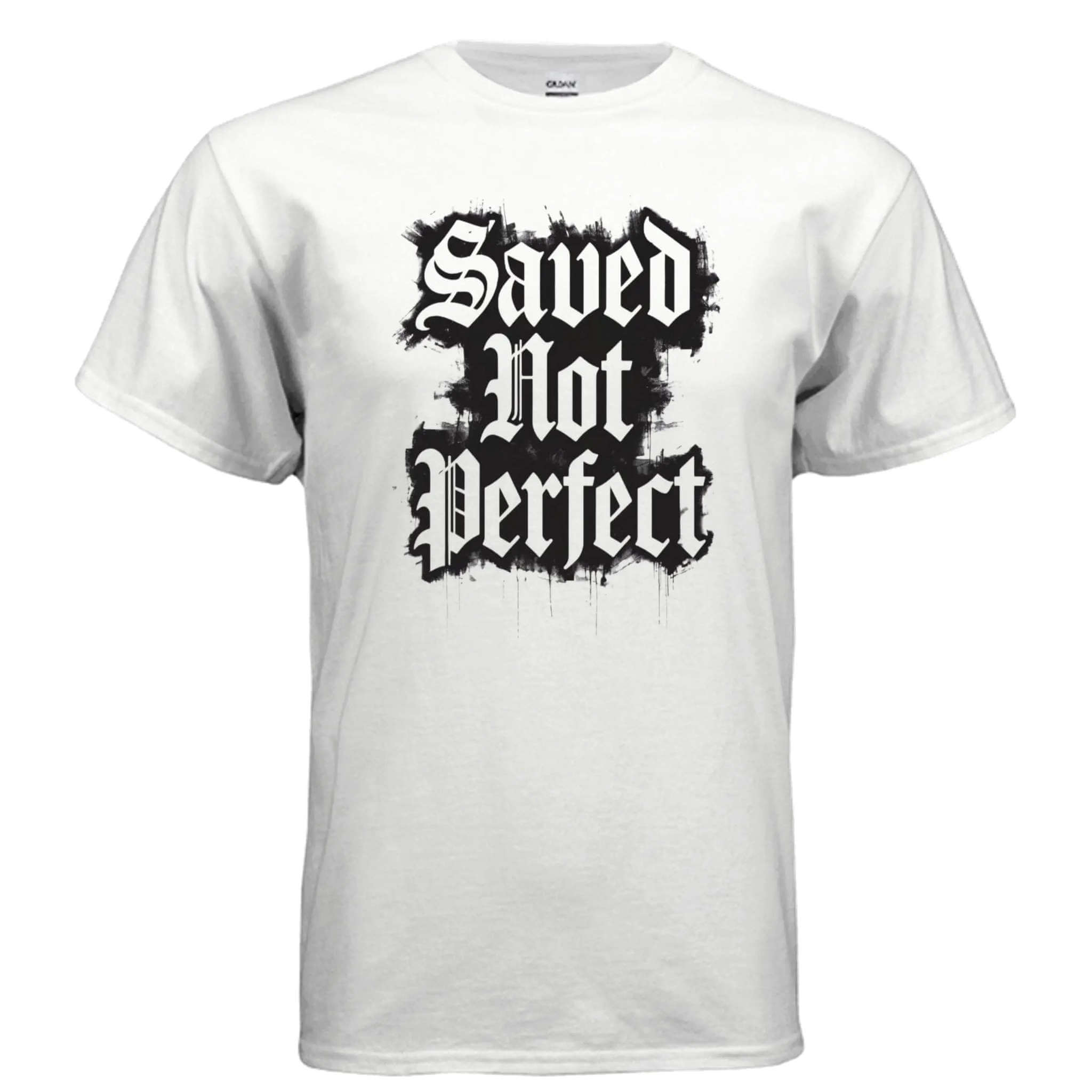 Saved Not Perfect T-Shirt To God be The Glory Creations WHITE S