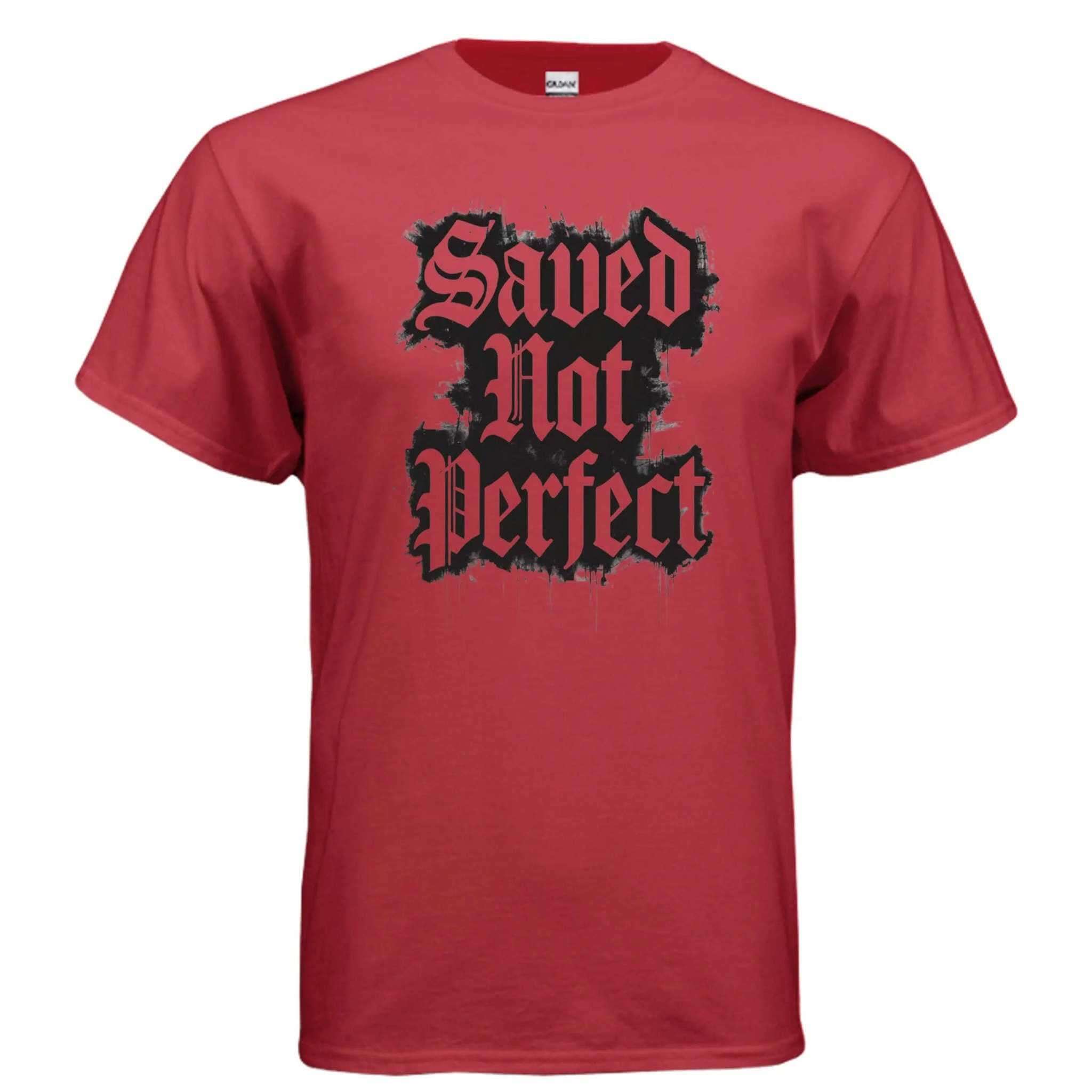 Saved Not Perfect T-Shirt To God be The Glory Creations RED S