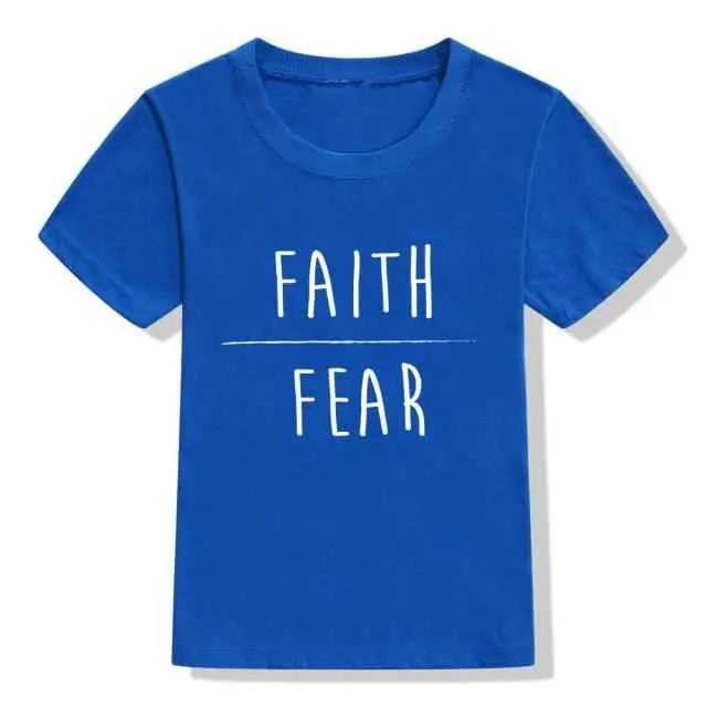 Faith Over Fear Kids Shirt soft Kids T-shirt To God be The Glory Creations 53L2-KSTBU- 12M