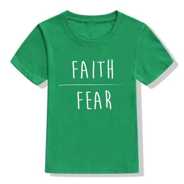 Faith Over Fear Kids Shirt soft Kids T-shirt To God be The Glory Creations 53L2-KSTGN- 24M