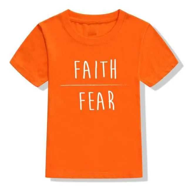 Faith Over Fear Kids Shirt soft Kids T-shirt To God be The Glory Creations 53L2-KSTOG- 5T