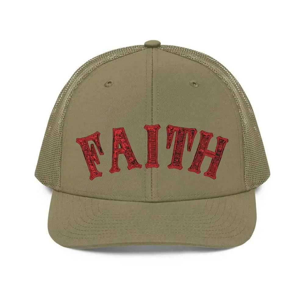 Faith Trucker Cap hat To God be The Glory Creations Loden unisex
