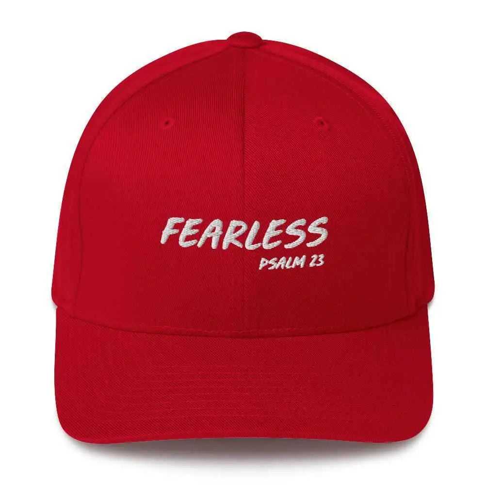 Fearless Structured Twill Cap Religious To God be The Glory Creations Red S/M