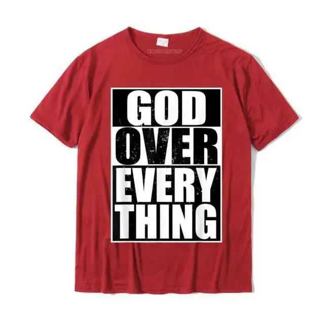 God Over Everything T-shirt religious To God be The Glory Creations Red XXXL