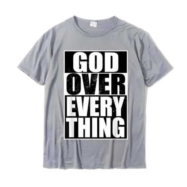 God Over Everything T-shirt religious To God be The Glory Creations gray XXXL