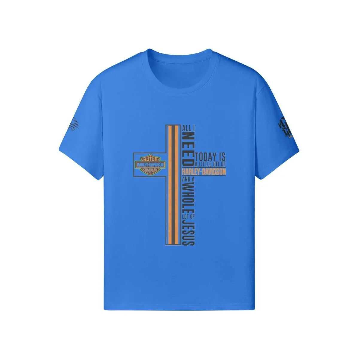 Harley Davidson Cross T-shirt PODpartner Fun Blue XS