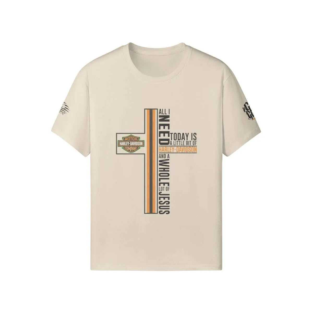 Harley Davidson Cross T-shirt PODpartner Beige XS