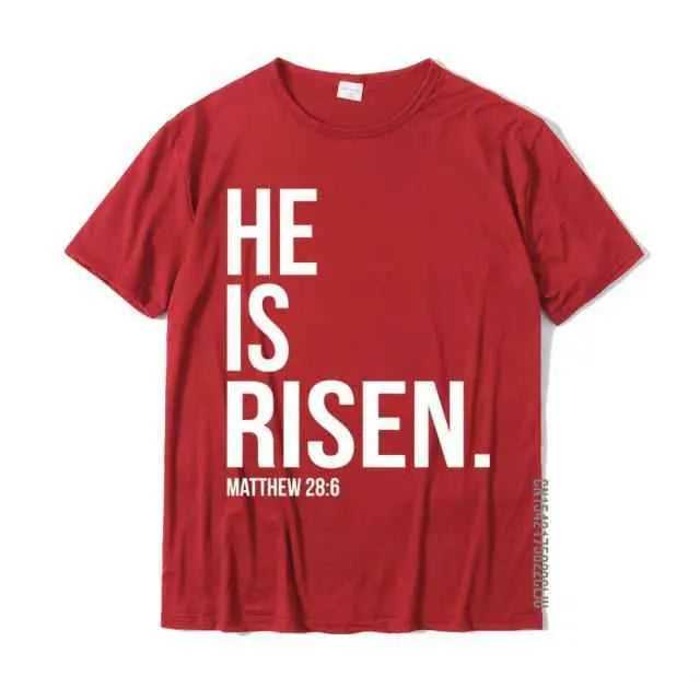 He Is Risen T-shirt religious unisex To God be The Glory Creations Red XL