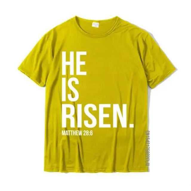 He Is Risen T-shirt religious unisex To God be The Glory Creations Yellow XXXL