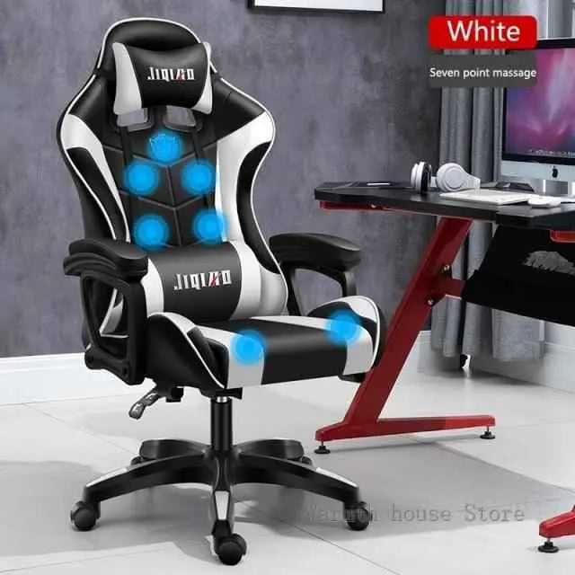 High quality gaming chair RGB light office chair To God be The Glory Creations China massage no pedal 2
