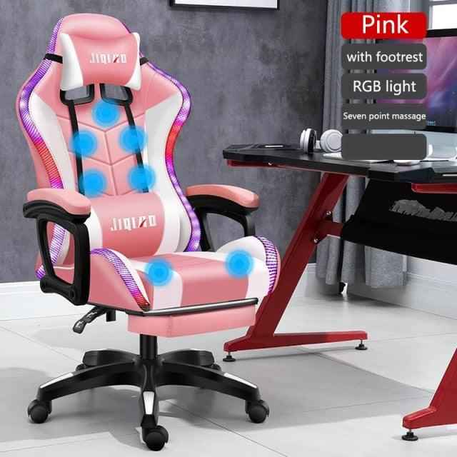 High quality gaming chair RGB light office chair To God be The Glory Creations China RGB massage 5