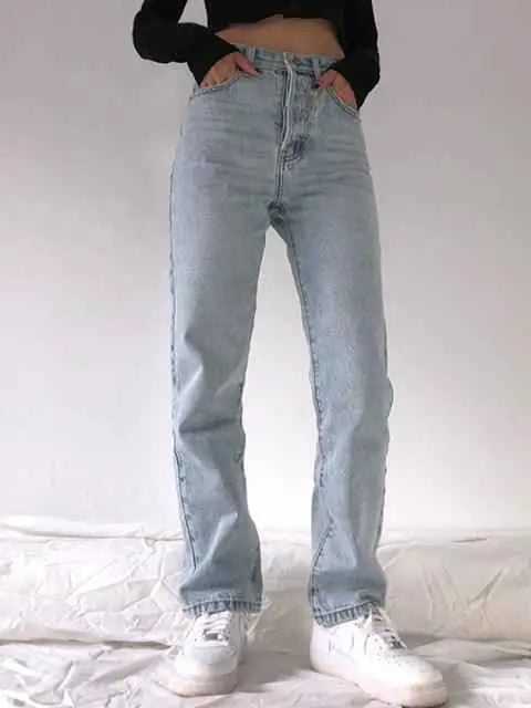high waist baggy jeans for men To God be The Glory Creations light blue XL