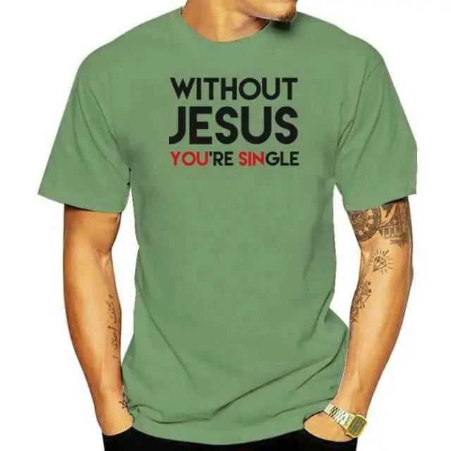 Jesus Christ T Shirt Christian Religious To God be The Glory Creations Men pea green XXS