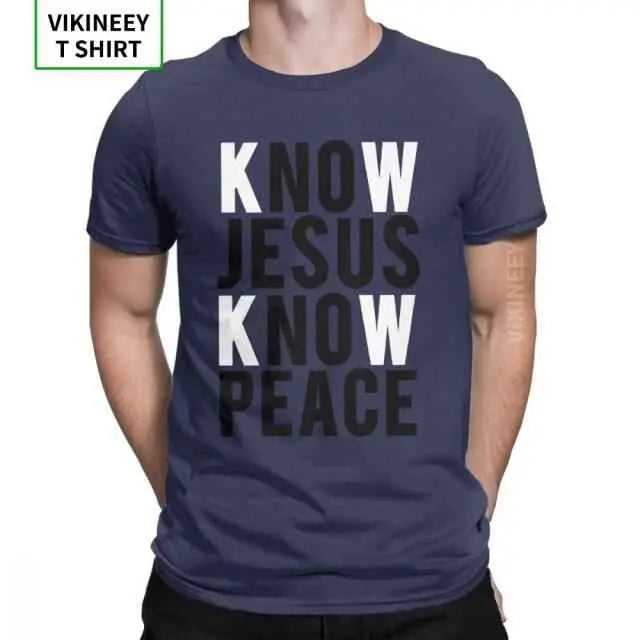 Know Jesus Know Peace Christian T-Shirts To God be The Glory Creations Navy Blue XXL