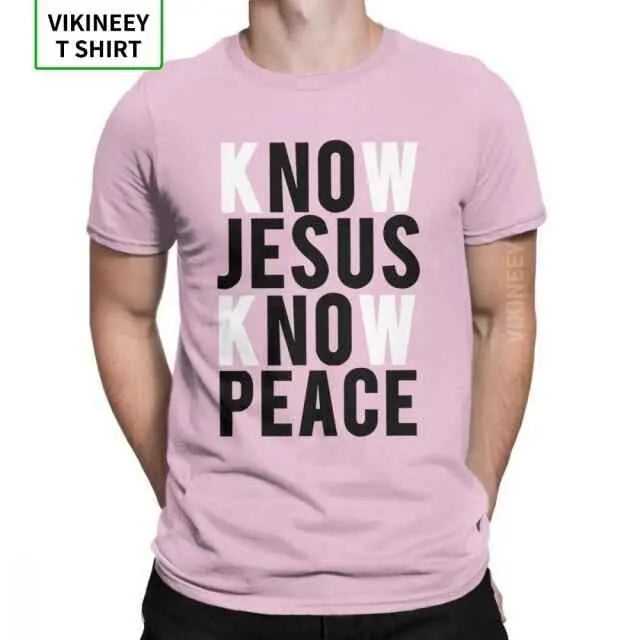 Know Jesus Know Peace Christian T-Shirts To God be The Glory Creations Pink XXXL