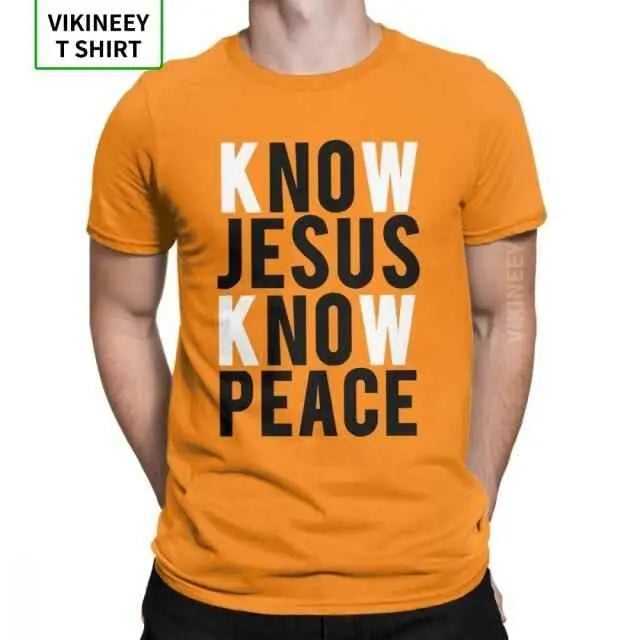 Know Jesus Know Peace Christian T-Shirts To God be The Glory Creations Orange XXXL