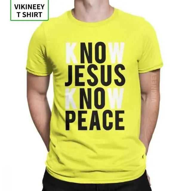 Know Jesus Know Peace Christian T-Shirts To God be The Glory Creations Yellow XXXL