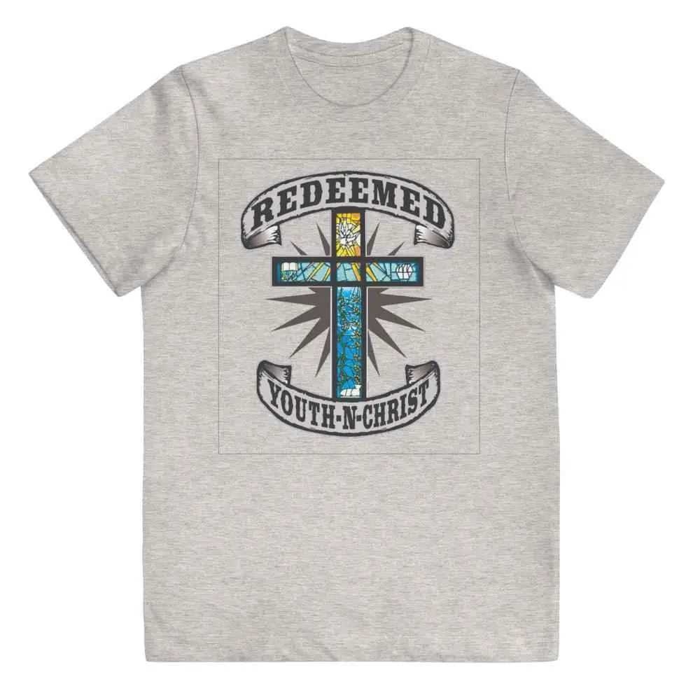 Redeemed youth n Christ Youth jersey t-shirt To God be The Glory Creations Heather XS