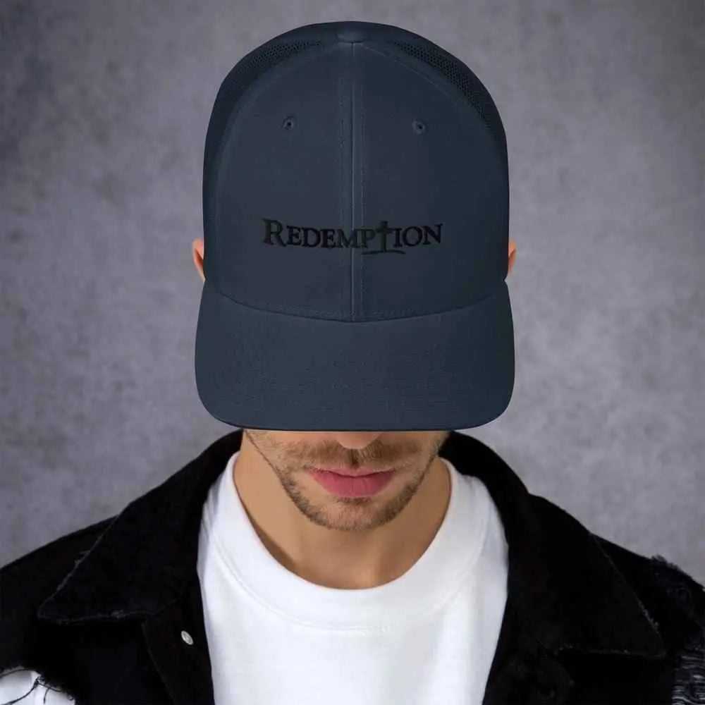 Redemption Trucker Cap religious unisex To God be The Glory Creations Navy