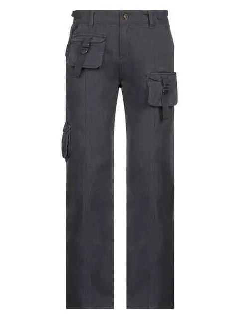 retro grunge cargo jeans Streetwear To God be The Glory Creations gray M