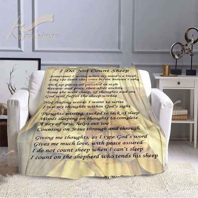The Lords Prayer Throw Blanket To God be The Glory Creations Style F 200-150cm