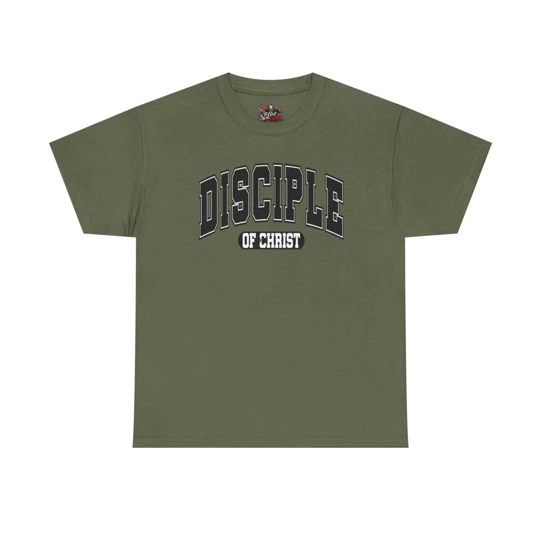 Disciple of Christ Tee — Christian Faith Inspirational T-Shirt T-Shirt Printify Military Green S