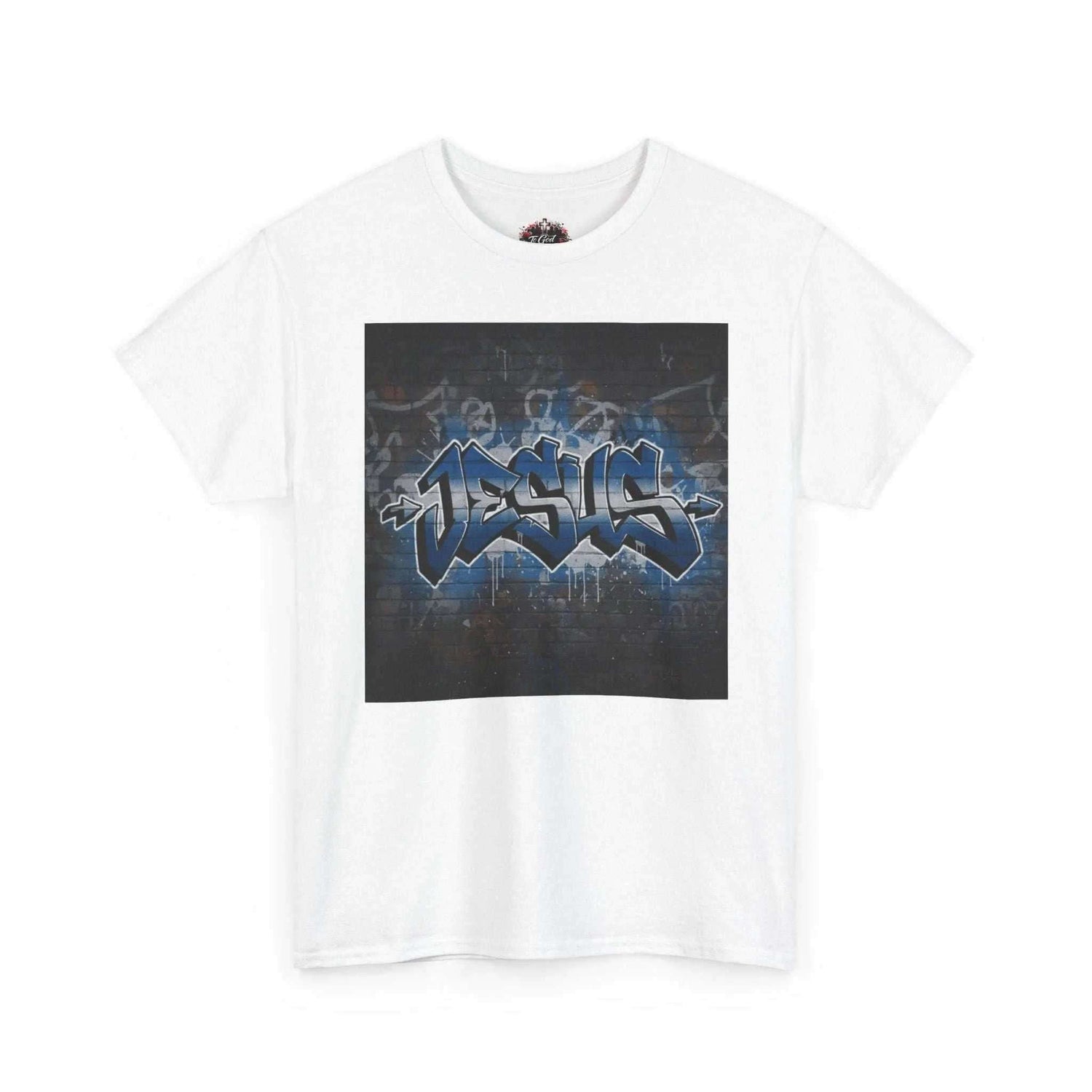 Graffiti Style Jesus Religious Tee T-Shirt Printify