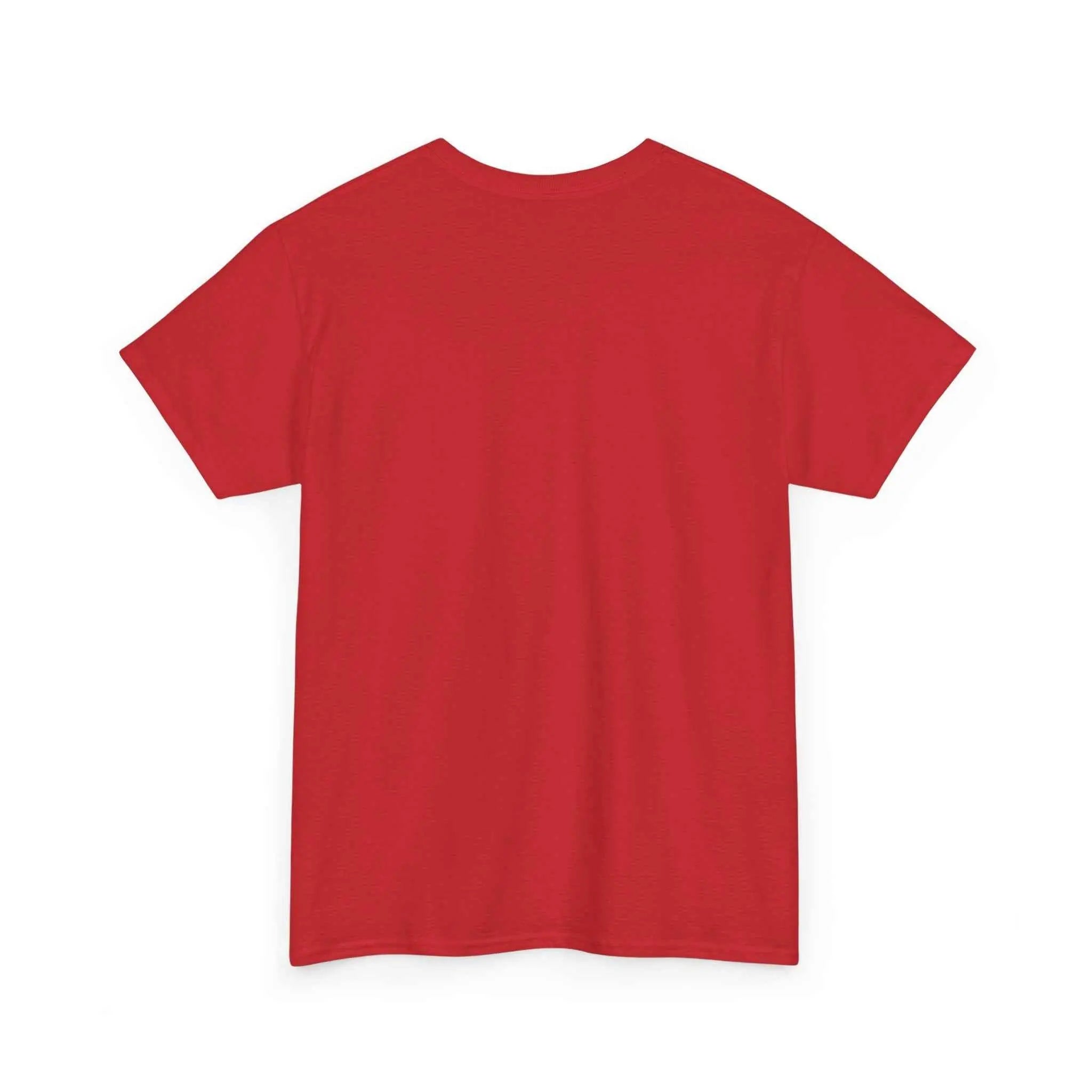 Back view of the Pray Hard Tee — Urban Streetwear Christian Graphic T-Shirt in vibrant red color.