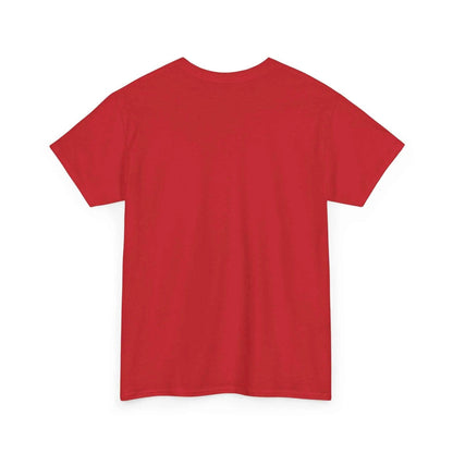 Back view of the Pray Hard Tee — Urban Streetwear Christian Graphic T-Shirt in vibrant red color.