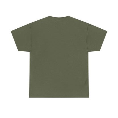 Back view of the Pray Hard Tee — Urban Streetwear Christian Graphic T-Shirt in olive green.