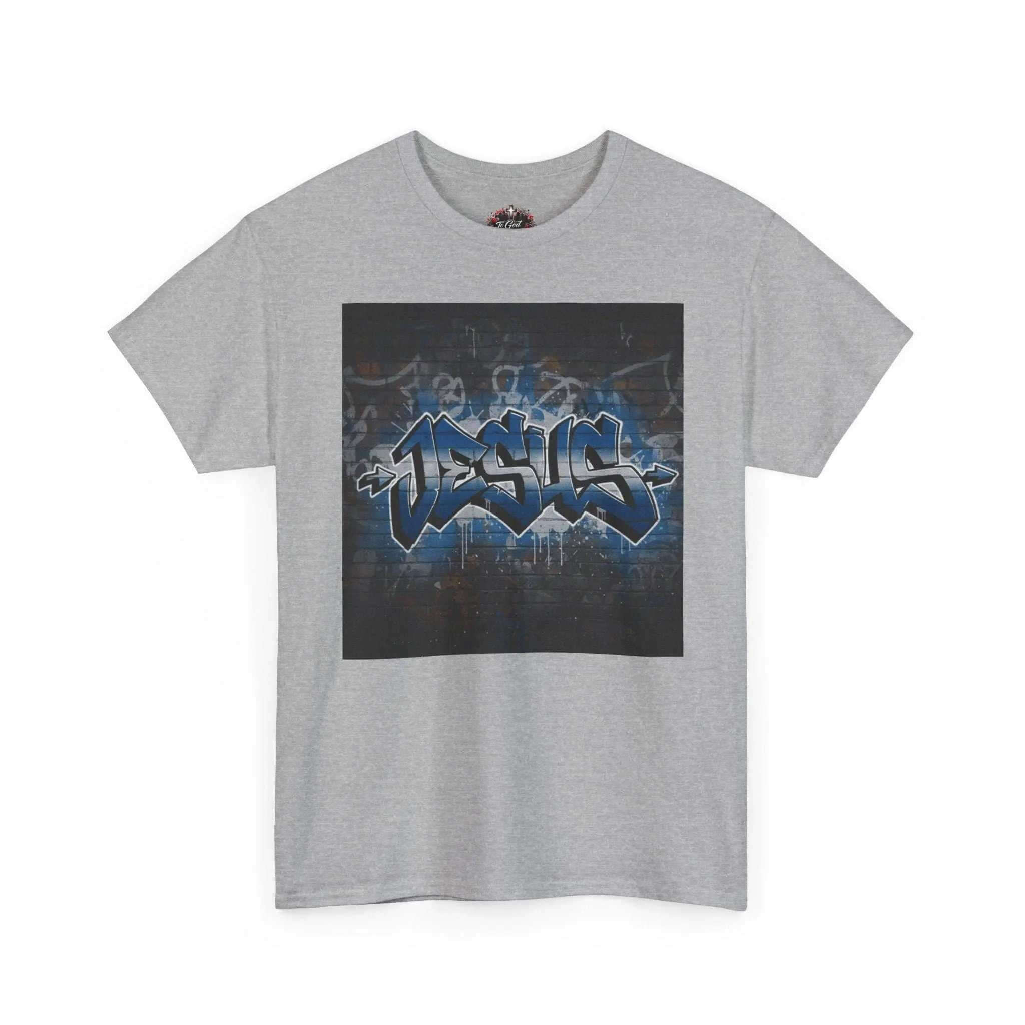 Graffiti Style Jesus Religious Tee T-Shirt Printify
