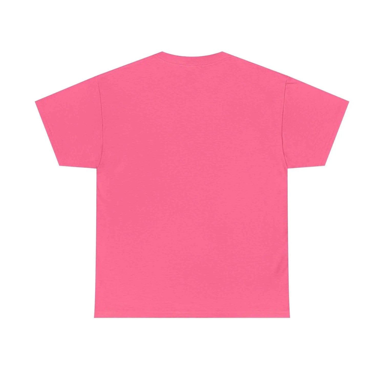 Back view of Hard fought Hallelujah Tee religious in vibrant pink color.
