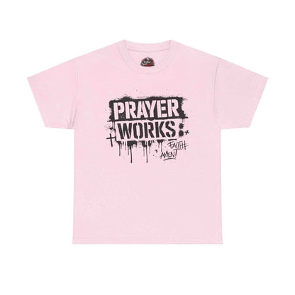 Prayer Works T‑Shirt — Faith Graphic Tee ("Prayer Works") T-Shirt Printify Light Pink S
