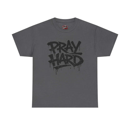 Pray Hard Tee — Urban Streetwear Christian Graphic T-Shirt T-Shirt Printify Charcoal S