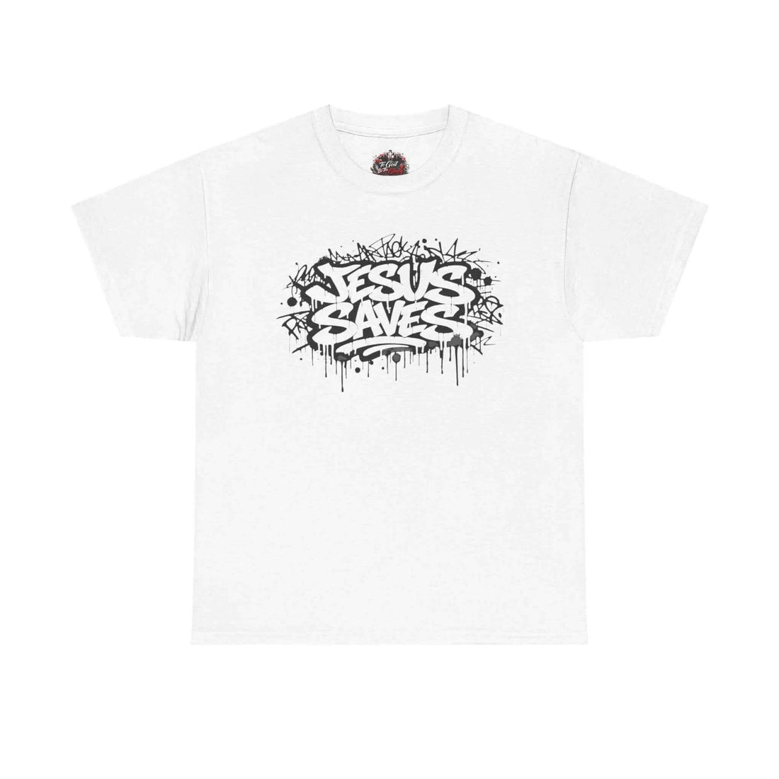 Jesus Saves Graffiti T-Shirt T-Shirt Printify White S