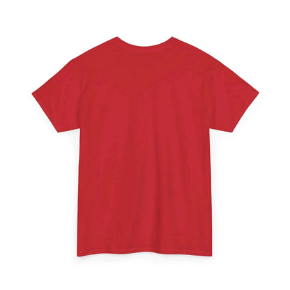 Back view of the All For His Glory TShirt — Christian Faith Graphic Tee in vibrant red color.