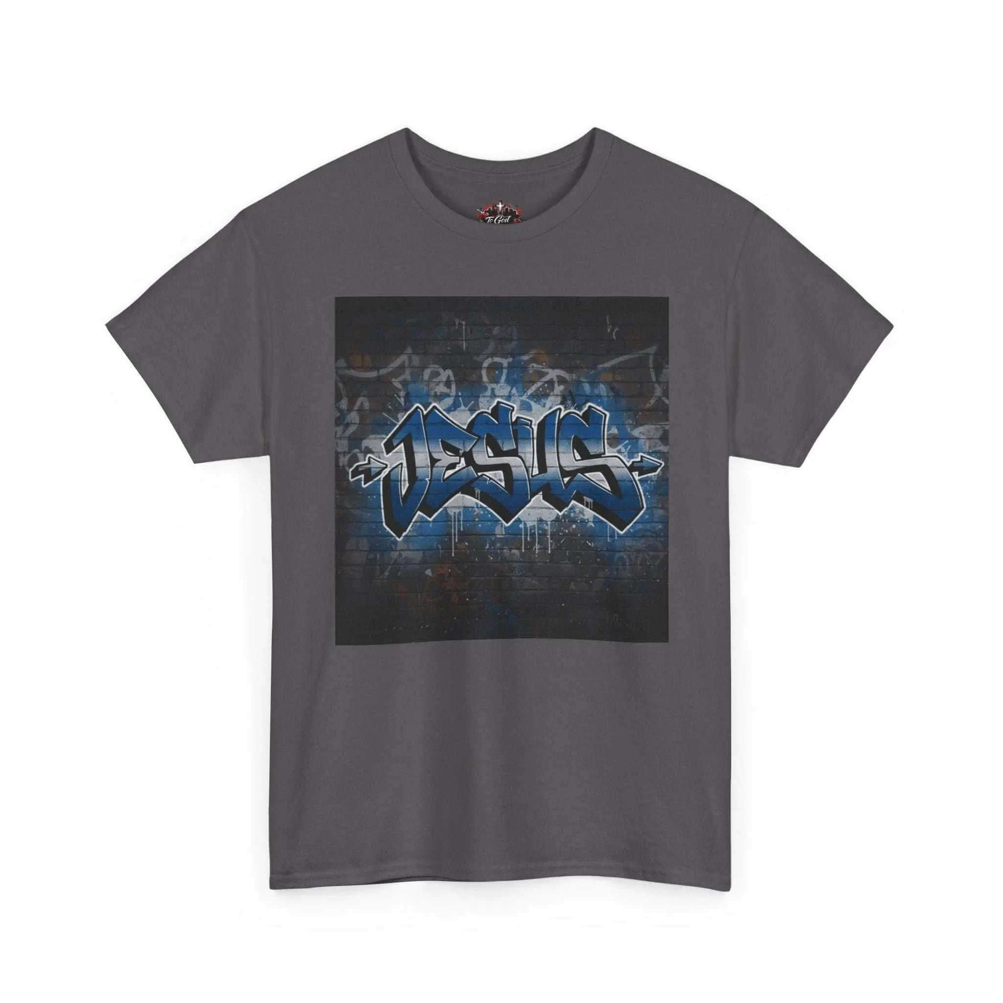 Graffiti Style Jesus Religious Tee T-Shirt Printify