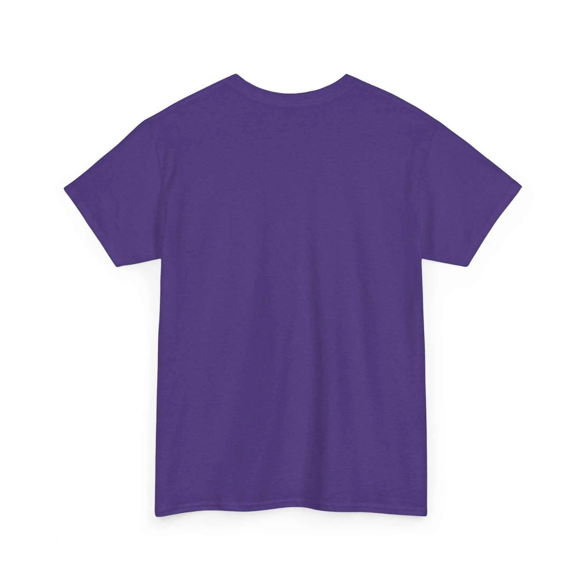 Back view of the Hard fought Hallelujah Tee religious in vibrant purple color.