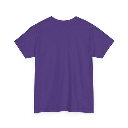 Back view of the Hard fought Hallelujah Tee religious in vibrant purple color.