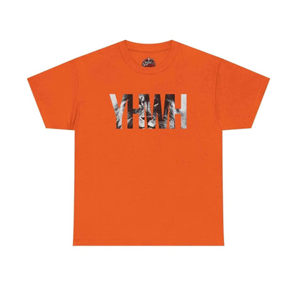 YHWH Marble Text T-Shirt — Minimalist Religious Faith Tee T-Shirt Printify Orange S